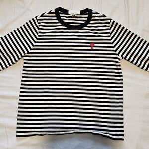 Ami Paris Black Stripes Long Sleeve Women medium